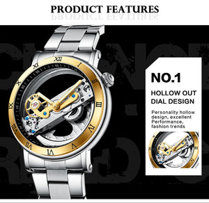 FORSINING Skeleton Automatic Sport Watch