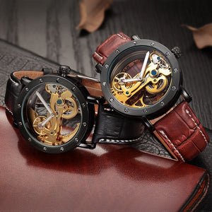 Automatic Golden Bridge Leather Strap