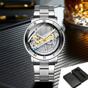 FORSINING Skeleton Automatic Sport Watch