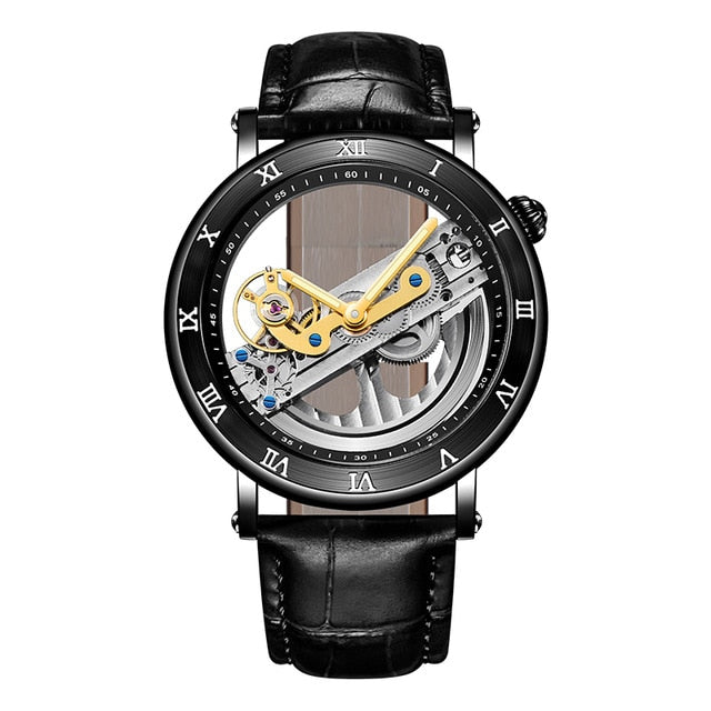 FORSINING Skeleton Automatic Sport Watch