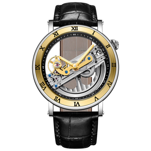 FORSINING Skeleton Automatic Sport Watch