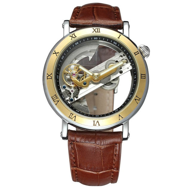 FORSINING Skeleton Automatic Sport Watch