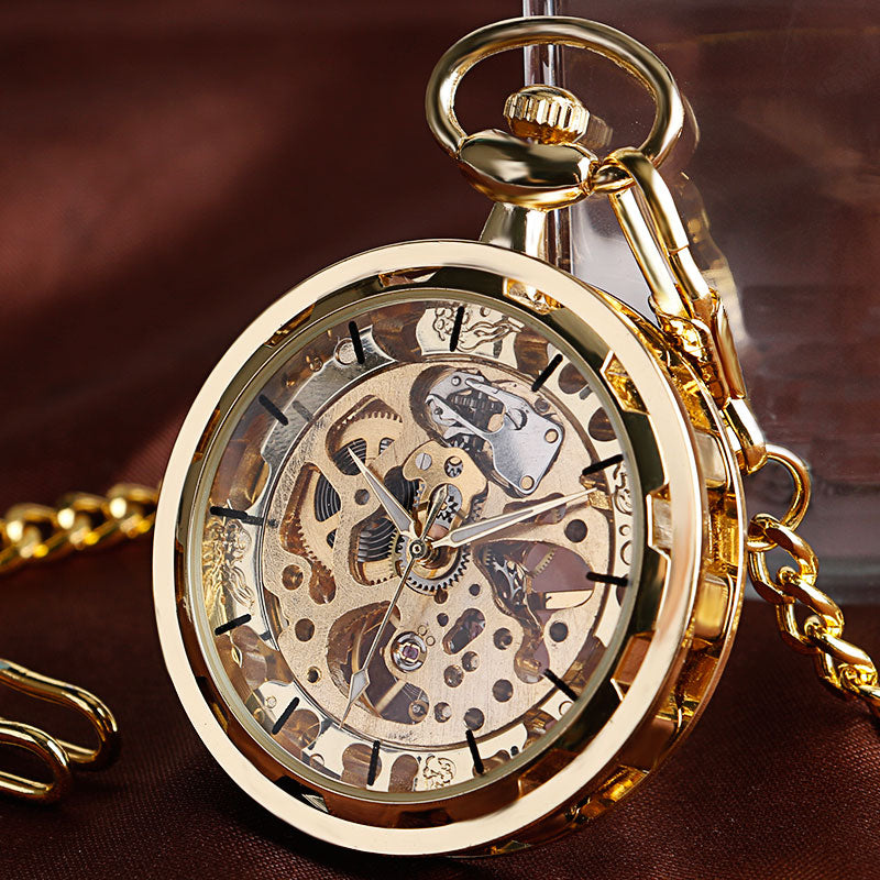 Vintage Skeleton Mechanical Pocket Watch